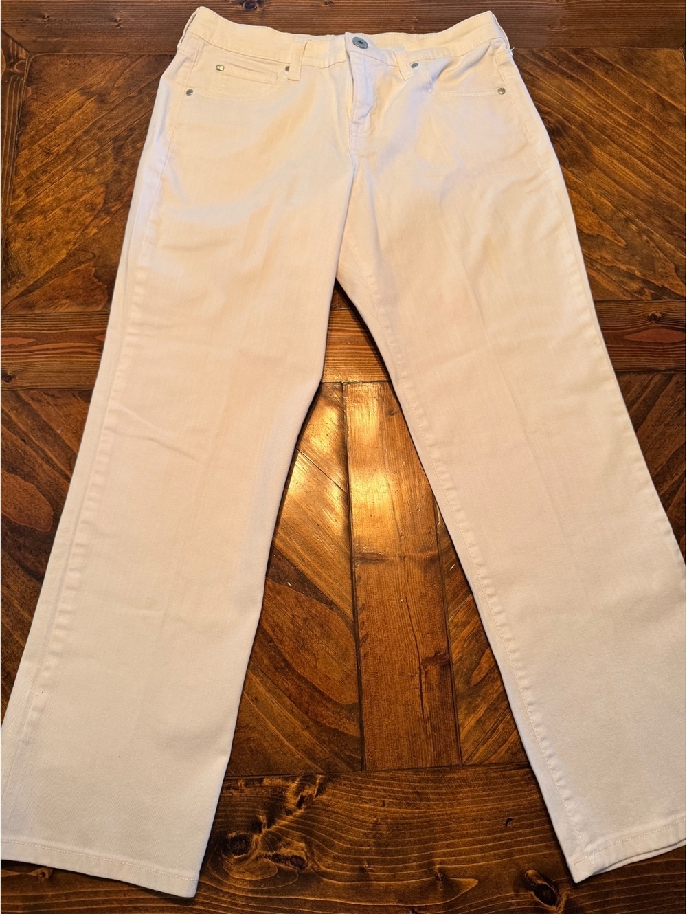 Bandolino White Straight Leg Jeans Size 10S